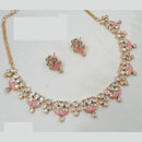 NAFJ Handcrafted Polki Kundan Necklace Set for Festive And Wedding Wear