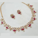 NAFJ Handcrafted Polki Kundan Necklace Set for Festive And Wedding Wear