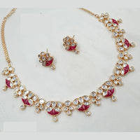 NAFJ Handcrafted Polki Kundan Necklace Set for Festive And Wedding Wear