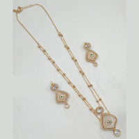 NAFJ Timeless Classic Polki Kundan Long Necklace Set with Earrings For Wedding Wear