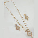 NAFJ Timeless Classic Polki Kundan Long Necklace Set with Earrings For Wedding Wear