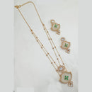 NAFJ Timeless Classic Polki Kundan Long Necklace Set with Earrings For Wedding Wear