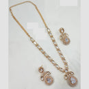 NAFJ Timeless Classic Polki Kundan Long Necklace Set with Earrings For Wedding Wear