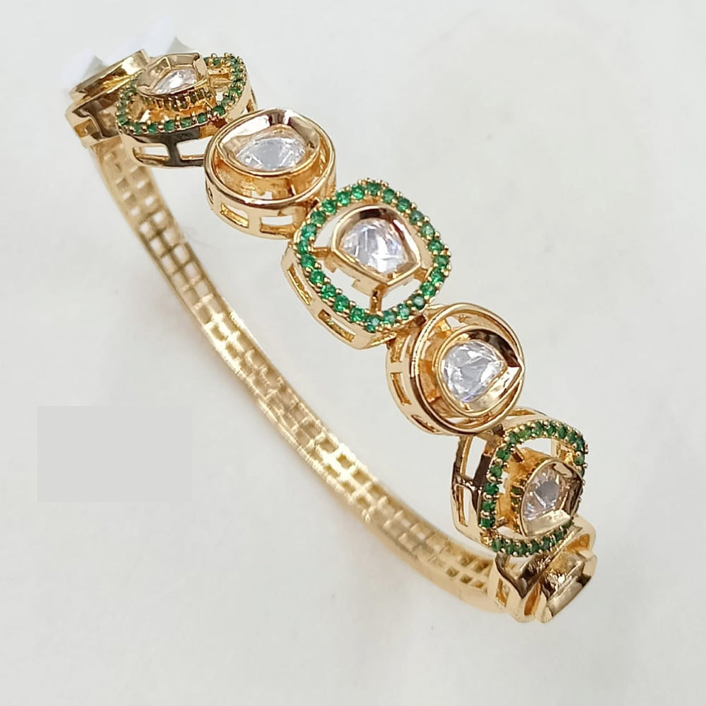 NAFJ Traditional Polki Kundan Stone Openable Bracelets for Festive Jewellery Collection