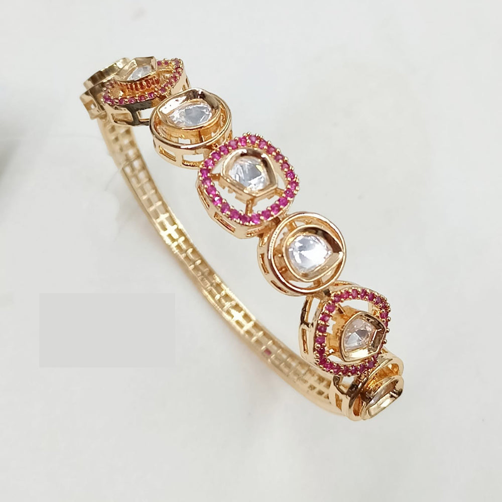 NAFJ Traditional Polki Kundan Stone Openable Bracelets for Festive Jewellery Collection