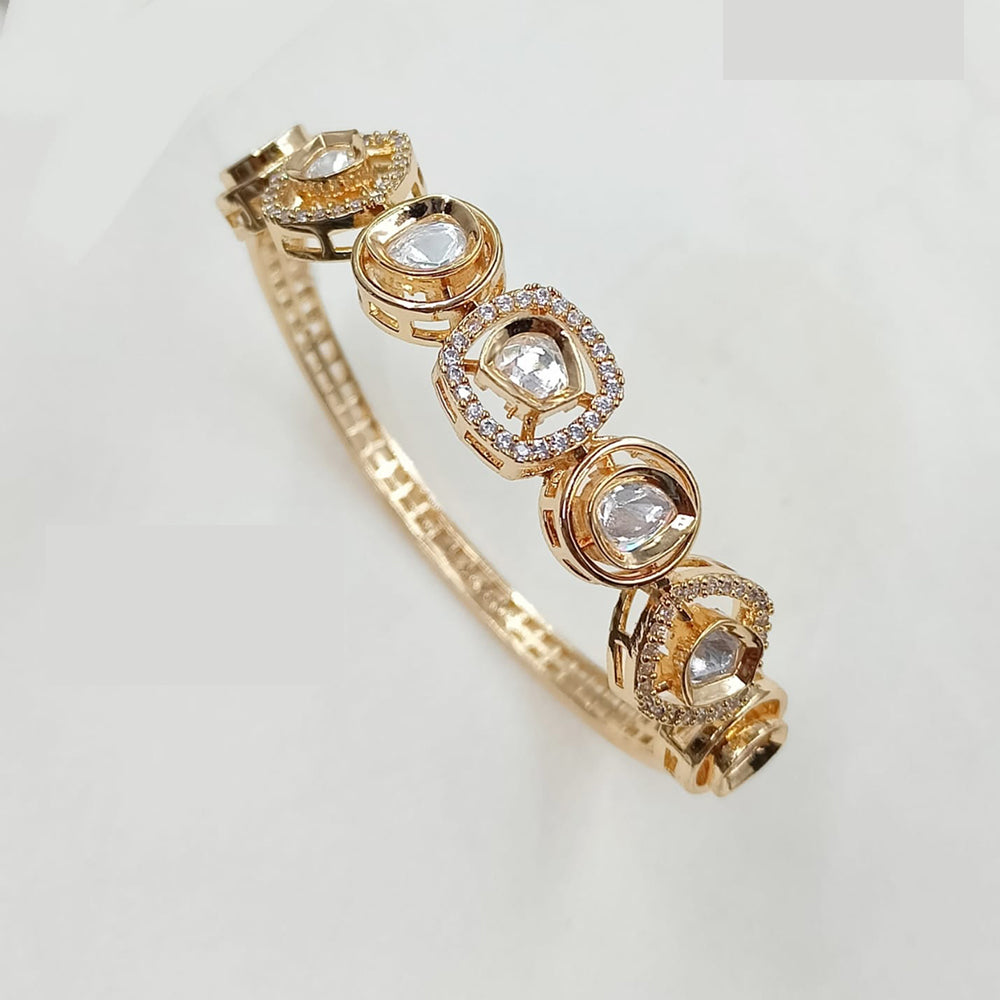 NAFJ Traditional Polki Kundan Stone Openable Bracelets for Festive Jewellery Collection