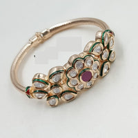 NAFJ Traditional Polki Kundan Stone Openable Bracelets for Festive Jewellery Collection
