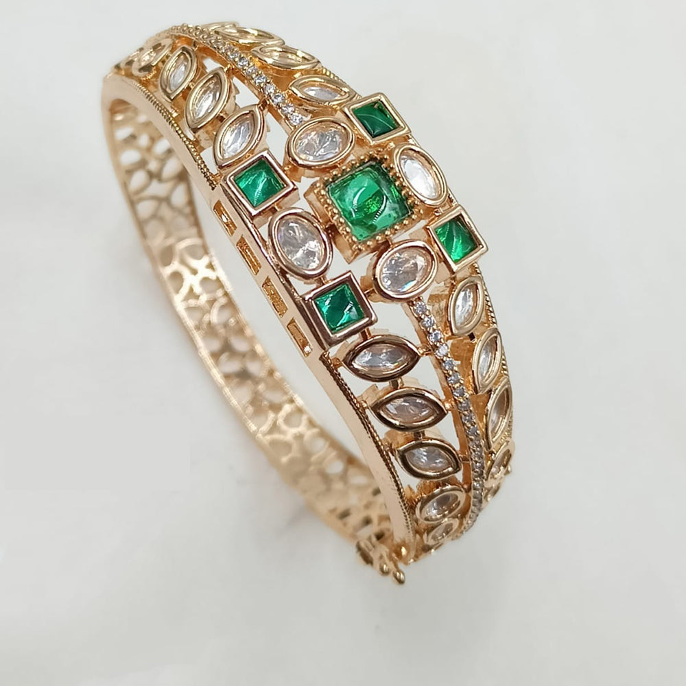 NAFJ Traditional Polki Kundan Stone Openable Bracelets for Festive Jewellery Collection