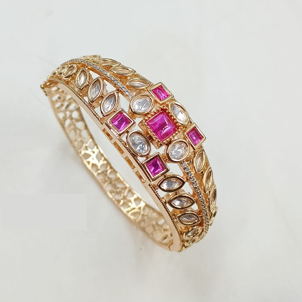 NAFJ Traditional Polki Kundan Stone Openable Bracelets for Festive Jewellery Collection