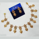 NAFJ Temple Necklace Set with Intricate Carvings for Weddings and Cultural Celebrations