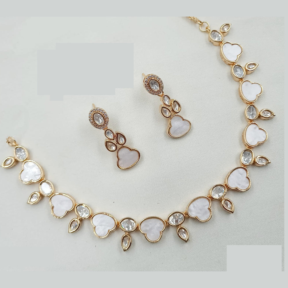 NAFJ Majestic Polki Kundan Necklace Set with Timeless Design for Cultural Celebrations