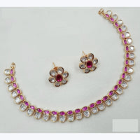 NAFJ Majestic Polki Kundan Necklace Set with Timeless Design for Cultural Celebrations