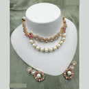 NAFJ Exquisite Kundan and Pearl Choker Necklace Set with Traditional Patterns and Festive Appeal