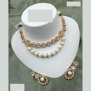 NAFJ Exquisite Kundan and Pearl Choker Necklace Set with Traditional Patterns and Festive Appeal