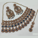 NAFJ Traditional Crystal And Austrain Stone Choker Necklace Set For All Occassions 