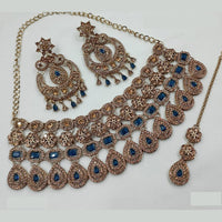 NAFJ Traditional Crystal And Austrain Stone Choker Necklace Set For All Occassions 