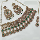 NAFJ Traditional Crystal And Austrain Stone Choker Necklace Set For All Occassions
