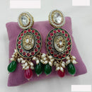 NAFJ Designer Kundan And Beads Dangler Earrings for Women