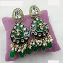 NAFJ Designer Kundan And Beads Dangler Earrings for Women