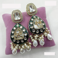 NAFJ Designer Kundan And Beads Dangler Earrings for Women