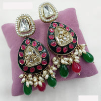 NAFJ Designer Kundan And Beads Dangler Earrings for Women