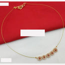 NAFJ Elegant Invisible String Necklace with Pearl And Austrian Stone For Party Wear