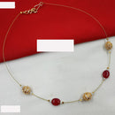 NAFJ Lightweight Floating Chain With Beads Fancy Necklace Set For All Occassions