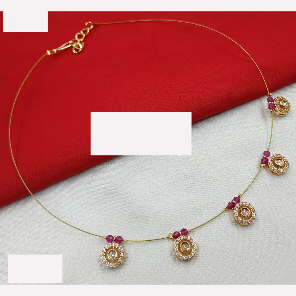 NAFJ  Fancy Incisible Kundan And Pearl Necklace Set For All Functions