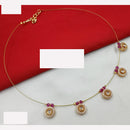 NAFJ  Fancy Incisible Kundan And Pearl Necklace Set For All Functions