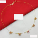 NAFJ Elegant Invisible String Necklace with Pearl And Austrian Stone For Party Wear