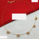 NAFJ Elegant Invisible String Necklace with Pearl And Austrian Stone For Party Wear