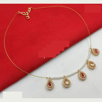 NAFJ  Fancy Incisible Kundan And Pearl Necklace Set For All Functions