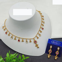 NAFJ Handcrafted Kundan Necklace Set with Ghungroo Detailing