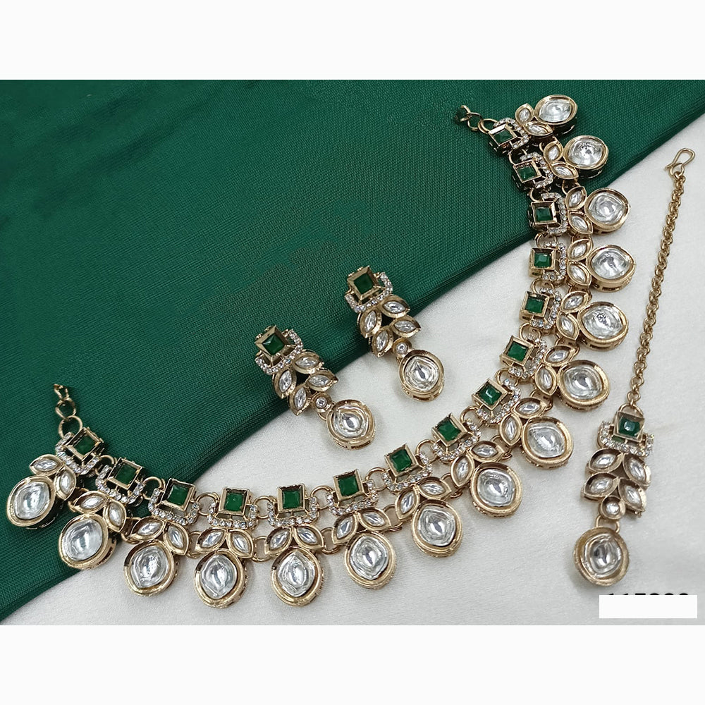 NAFJ Traditional Beautiful Kundan Stone Necklace Set For All Occassions