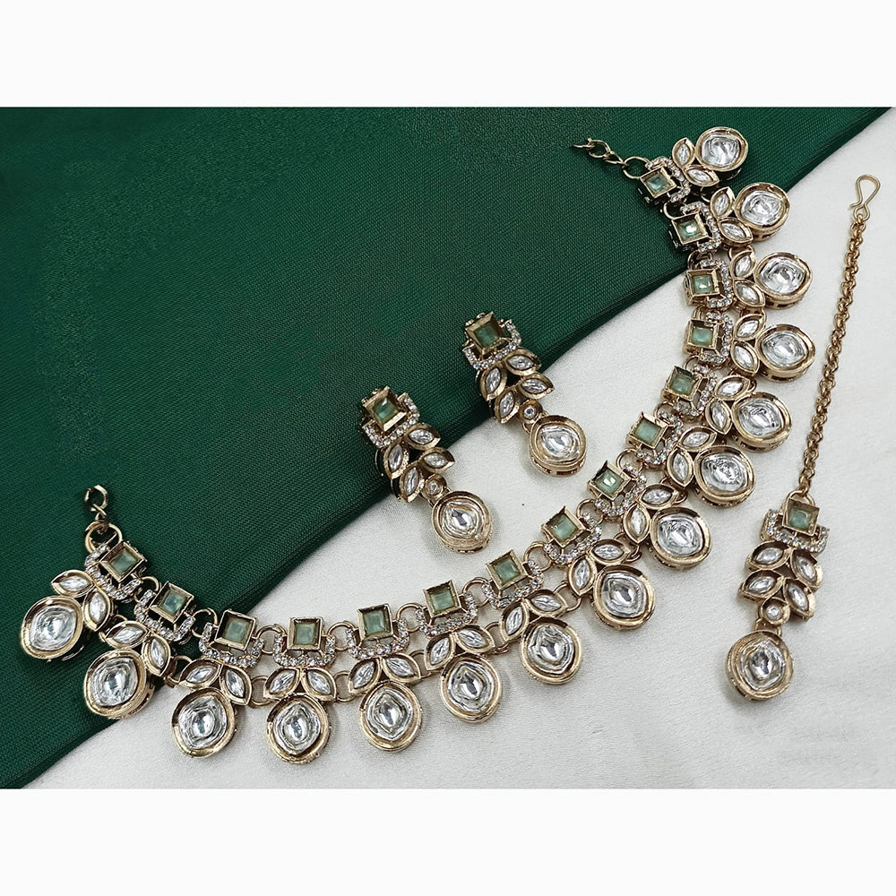 NAFJ Traditional Beautiful Kundan Stone Necklace Set For All Occassions