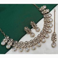 NAFJ Traditional Beautiful Kundan Stone Necklace Set For All Occassions