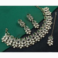 NAFJ Traditional Beautiful Kundan Stone Necklace Set For All Occassions 