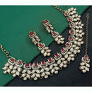 NAFJ Traditional Beautiful Kundan Stone Necklace Set For All Occassions