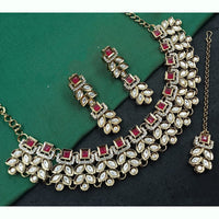 NAFJ Traditional Beautiful Kundan Stone Necklace Set For All Occassions