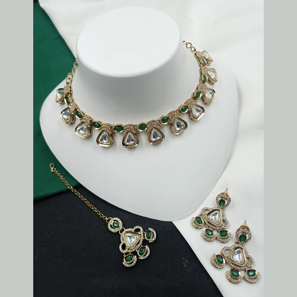 NAFJ Traditional Beautiful Kundan Stone Necklace Set For All Occassions