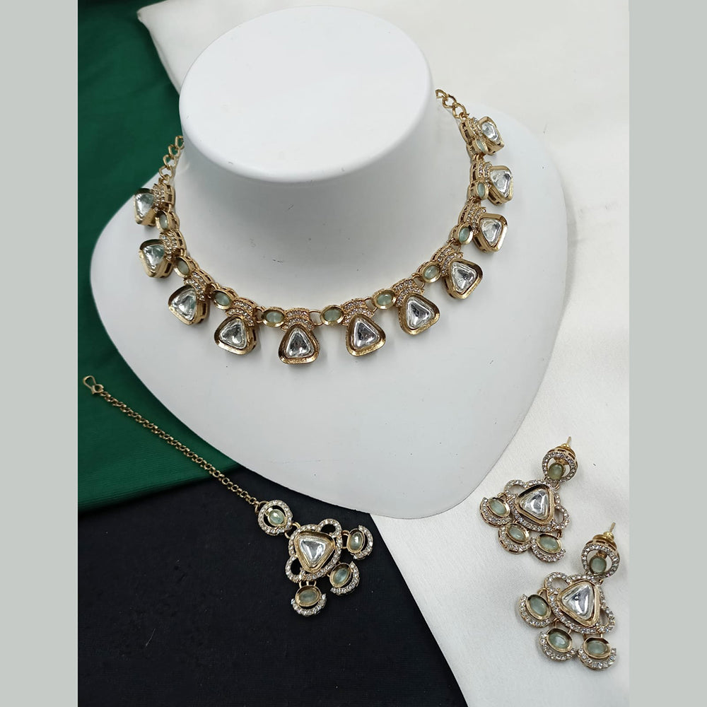 NAFJ Traditional Beautiful Kundan Stone Necklace Set For All Occassions