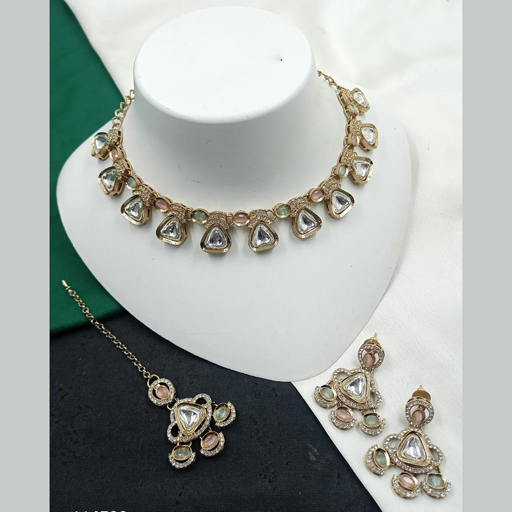 NAFJ Traditional Beautiful Kundan Stone Necklace Set For All Occassions