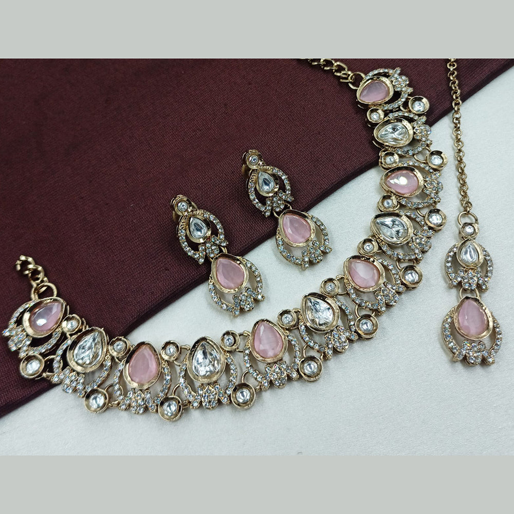 NAFJ Traditional Beautiful Kundan Stone Necklace Set For All Occassions