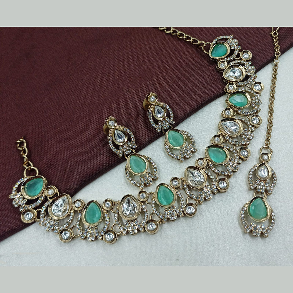 NAFJ Traditional Beautiful Kundan Stone Necklace Set For All Occassions