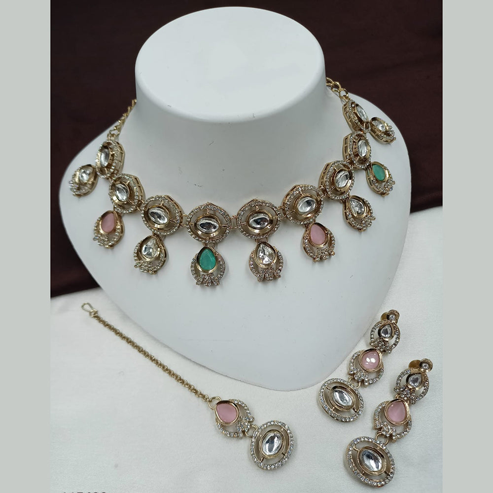 NAFJ Traditional Beautiful Kundan Choker Necklace Set For All Occassions