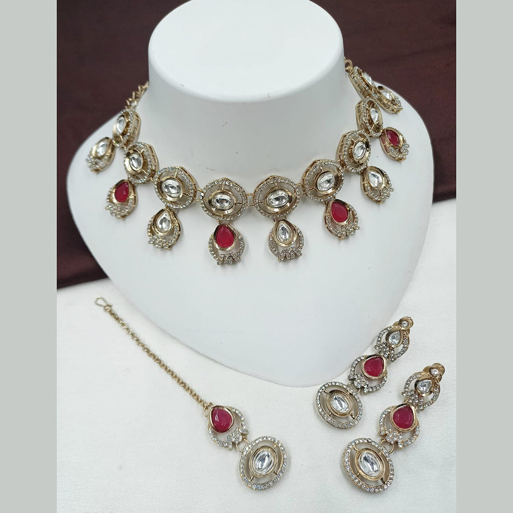 NAFJ Traditional Beautiful Kundan Choker Necklace Set For All Occassions