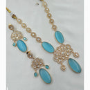 NAFJ Exclusive Kundan And Crystal Long Necklace Set  For Special Occassion