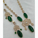NAFJ Exclusive Kundan And Crystal Long Necklace Set  For Special Occassion