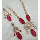 NAFJ Exclusive Kundan And Crystal Long Necklace Set  For Special Occassion