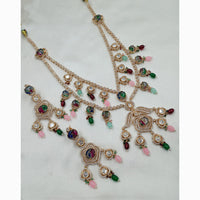 NAFJ Heritage Inspired Kundan And Beads Rani Haar Set  For All Occassions